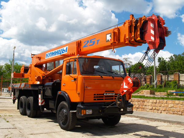 Автокран Клинцы КС-55713-1К-3 25 тонн с гуськом